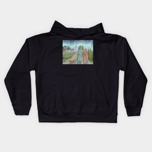 Punjabi village girls Kids Hoodie